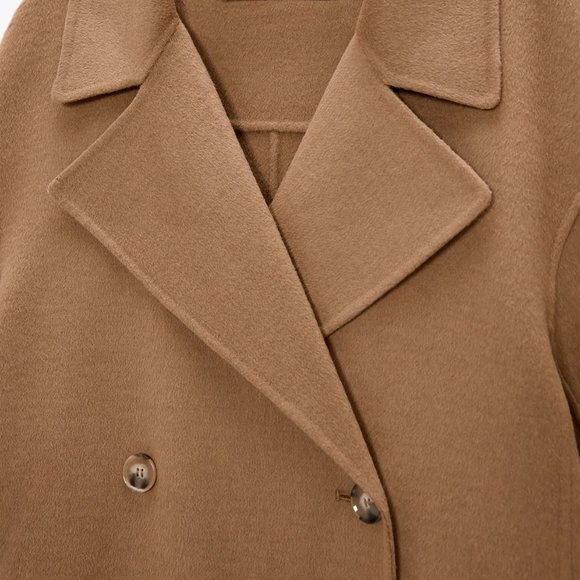 Zara Wool Blend Oversized Belted Coat